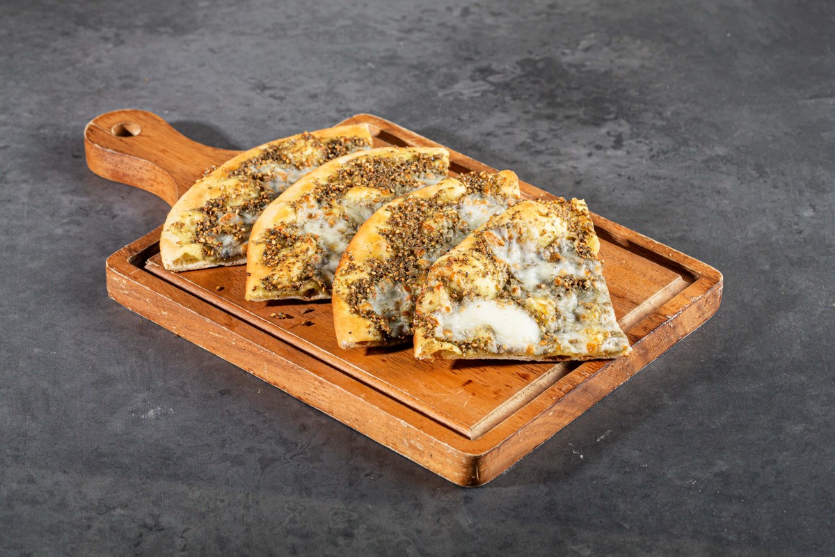 Zaatar and cheese manakish