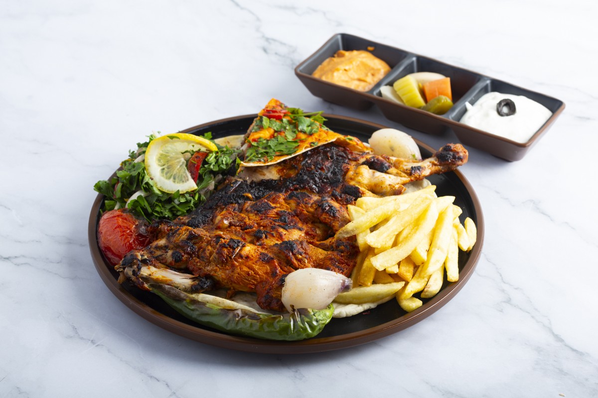 Half charcoal-grilled chicken